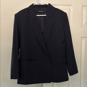 Cynthia Rowley Black Pinstripe Blazer